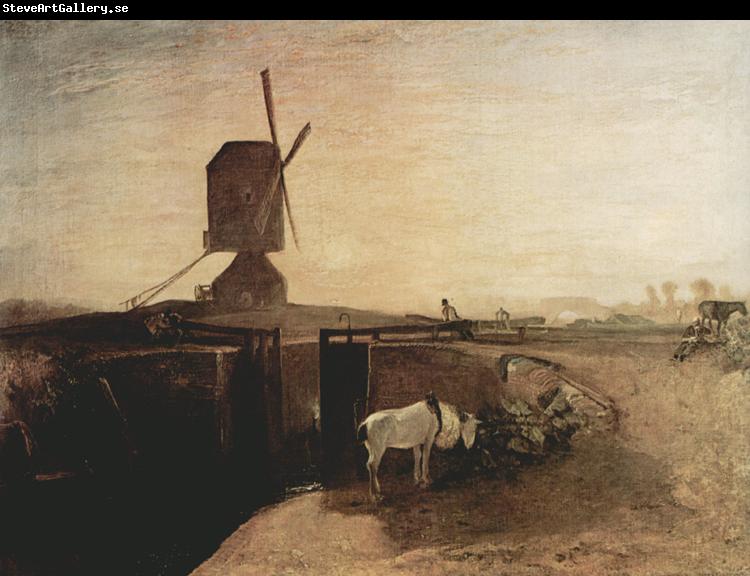 Joseph Mallord William Turner Grand Junction Canal at Southall Mill Windmill and Lock (mk31)